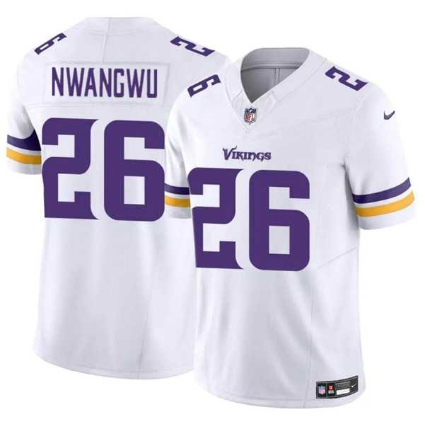 Men & Women & Youth Minnesota Vikings #26 Kene Nwangwu White 2023 F.U.S.E. Vapor Untouchable Limited Stitched Jersey